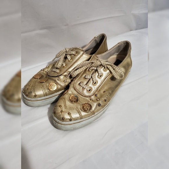 stuart weitzman gold sneakers